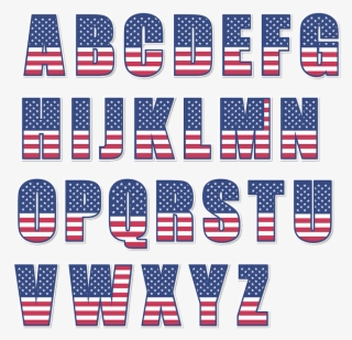 Usa Flag Alphabet Letters Vector Stickers - Z English Alphabets Hd #2228383