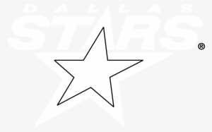 Dallas Stars Logo Black And White - Line Art #2229572
