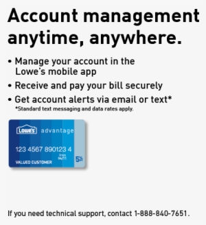 Welcome To The Lowe's Advantage Credit Card Online - Astellas/bladder And Bowel Foundation - Astellas #2231974