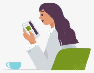 A Woman With The Latest Version Of Slack On Her Phone - Download #2233512