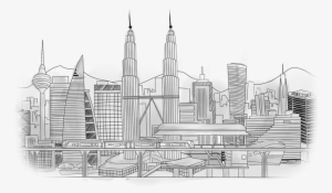 About Clipart Royalty Free Download - Malaysia Building Sketch #2237090