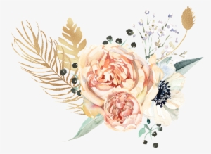 Hand Painted Orange Watercolor Flower Png Transparent - Transparent Watercolor Flowers Png Free #2237905