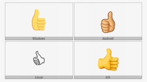 Thumbs Up Sign On Various Operating Systems - Thumbs Up Symbol #2238109