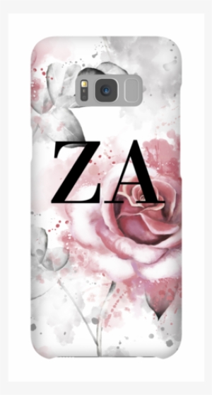 Personalised Floral Rose Initials Samsung Galaxy S8 - Mobile Phone Case #2238890
