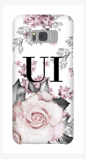 Personalised Pink Floral Rose Initials Samsung Galaxy - Iphone #2238908