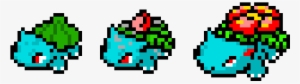 Bulbasaur, Ivysaur, Venusaur - Bulbasaur Ivysaur Venusaur Pixel Art #2239815