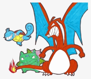 Squirtle Ivysaur Charizard By Klashkrool On Deviantart - Charizard And Squirtle #2240116