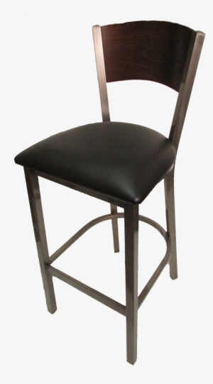 Oak Street Metal Frame Bar Stool Clear Coat With Birch - Oak Street Bar Stool, Solid Birch Plywood Back, Seat #2240906