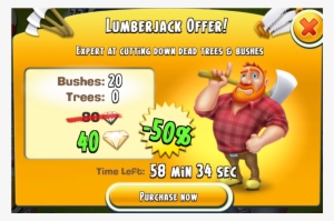 Lumberjack Offer - Lumberjack Offer Hay Day #2241311