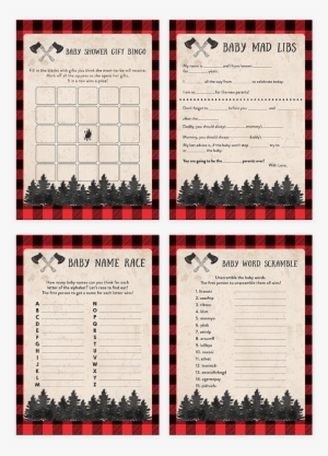 Lumberjack Baby Shower Game Pack - Game #2241687