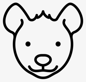 Png File Svg - Hyena Head Black And White #2242188