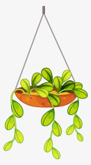 Home Clipart, Hanging Plants, Potted Plants, Flower - Plantas Colgantes Para Colorear #2242961