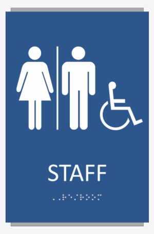Ada Braille Staff Restroom Sign - Unisex Restroom Signs #2244942