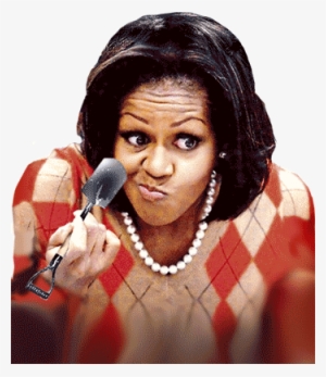Michelle Obama Face Png Royalty Free Library - Michelle Obama Eating Fast Food #2245927