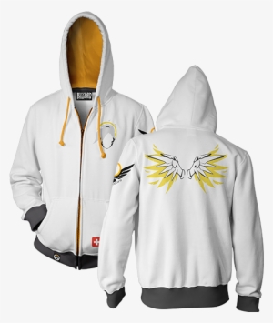 Overwatch Ultimate Mercy Zip-up Hoodie & Free Overwatch - Overwatch Ultimate Mercy Hoodie #2246180