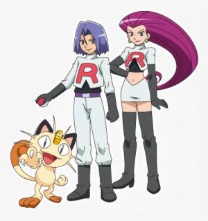 Jessie, James And Meowth Of Team Rocket Seeks To Capture - Pokemon Black And White Team #2246802