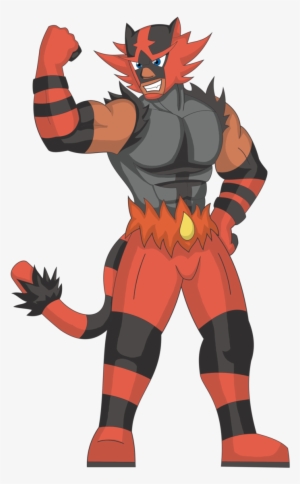 Incineroar Gijinka By Skull - Cartoon #2247221