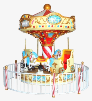 6 Player Carousel Indoor Outdoor Ride - Transparent Carousel #2247688