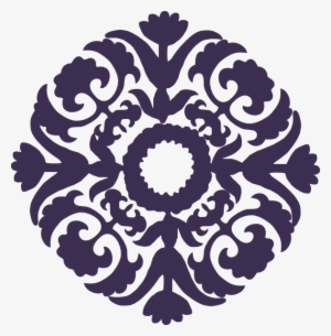 Dark Purple Paisley Flower Clip Art At Clker - Islamic Design Png #2249009