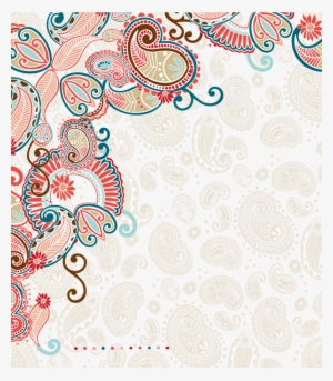 Paisley Border Png Clip Black And White Download - Design For Notebook Borders #2249042