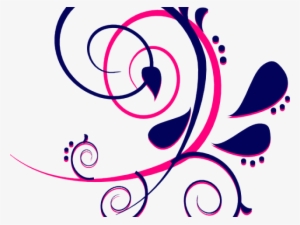 Curve Clipart Pink Paisley - Dark Purple Flower Clip Art #2249667