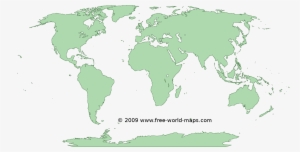 Printable Green-transparent Blank Outline World Map #2250028