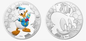 €10, Silver The Obverse Of This Colorised Silver Coin - Donald Duck Coin Monnaie #2250204