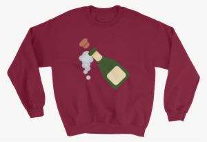 Champagne Emoji Sweatshirt - Crew Neck #2250416