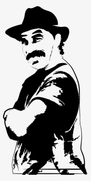 Woodcut-style Graphic Of A Smiling Man - Graphics #2252294