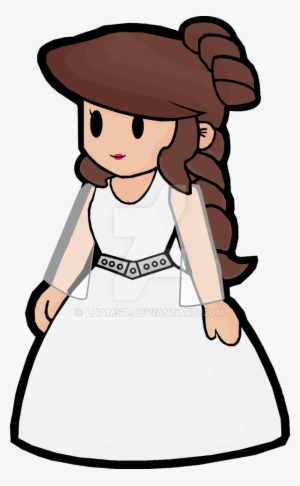 Princess Leia Star Wars Clipart - Paper Mario Paper Princess #2252366