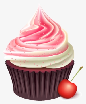 Cupcake Birthday Cake Cream Cherry Cupcakes Transprent - Imagenes De ...