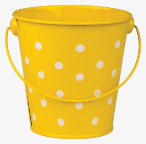Tcr20828 Yellow Polka Dots Bucket Image - Polka Dot Bucket #2252785