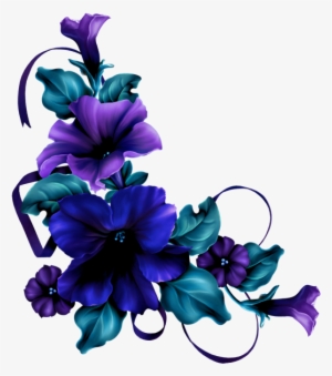 Фото, Автор Svetlera На Яндекс - Corner Flowers Blue Png #2252859