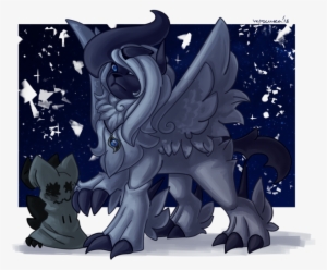 Mega Absol And Shiny Mimikyu By Silverraven2018 - Cartoon #2253973