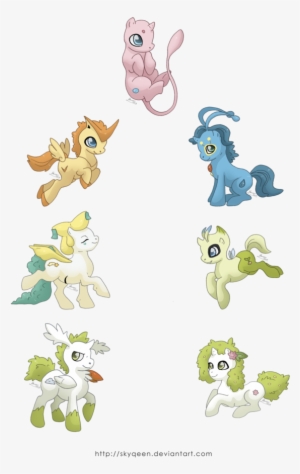 Mysweetqueen, Celebi, Crossover, Jirachi, Manaphy, - My Little Pony: Friendship Is Magic #2254372