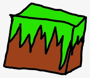 Block Of Grass From The Game Minecraft - Minecraft Grass Block Vector -  Free PNG Download - PngKit