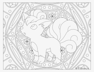 #037 Vulpix Pokemon Coloring Page - Adult Pokemon Coloring Page #2256022