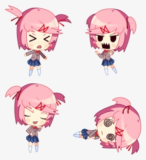 Hd Natsuki Chibis From My Comic - Video Game #2256733