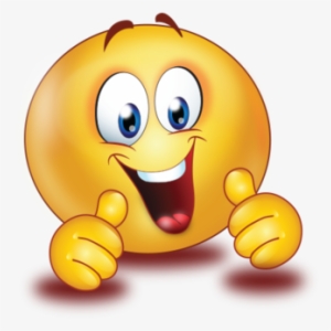 Cheer Excited Two Thumb Up - Excited Smiley - Free Transparent PNG ...