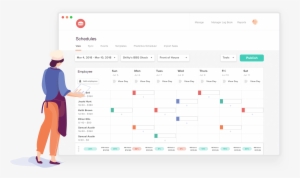 Restaurant Employee Scheduling Web App Illustration - Employee Scheduling Software #2257576