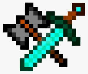 Espadas Minecraft Png - Espada Y Hacha Minecraft #2258192