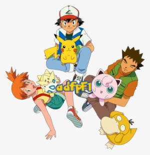 Ash, Misty, Brock Y Pokemon By Adfpf1 On Deviantart - Ash Misty Brock Pikachu #2258678