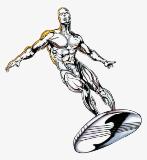 Silver Surfer Png Transparent Image - Comic Silver Surfer #2258687