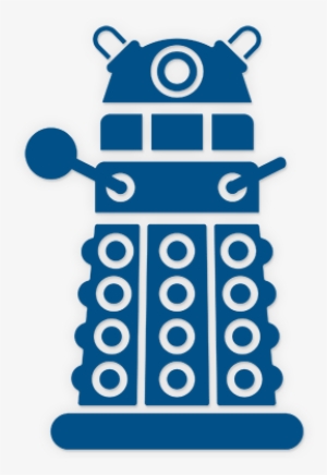 The Sticker Consists Only Of The Blue Area Shown Below - Dalek Doctor Who Clip Art #2258768