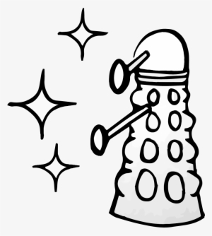 Dalek Logo Clear - Line Art #2258859