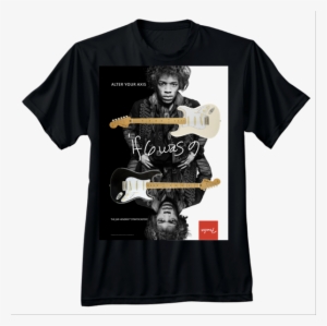 Fender Jimi Hendrix Collection Alter Your Axis T-shirt, - Fender Jimi Hendrix Endre Din Aksen T-skjorte, Svart, #2259501