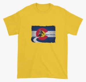 Colorado Flag Downhill Skiing T-shirt - Long As I Have A Face You Have A Place To Sit Shirt #2260797