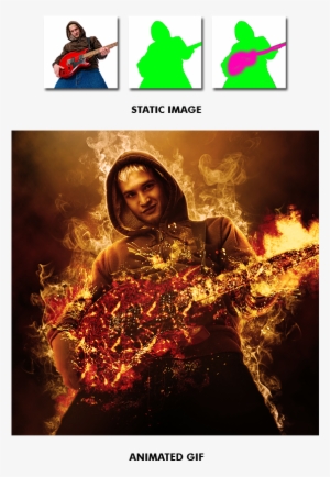 Gif Animated Fire Photoshop Action By Smartestmind - Poster #2261393