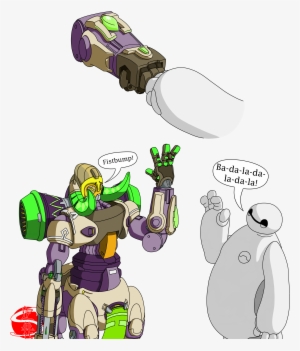 Orisa & Baymax Text - Overwatch Orisa And Baymax #2261905