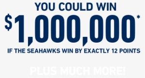 You Could Win $1,000,000* If The Seahawks Win By Exaclty - Graphic Design #2262824